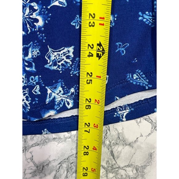 Style & Co Womens 1X Floral Off-Shoulder Knit Top Abyss Blue - Picture 4 of 9